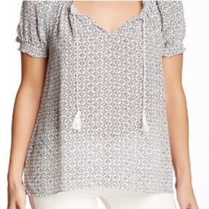 Joie Printed Silk Blouse